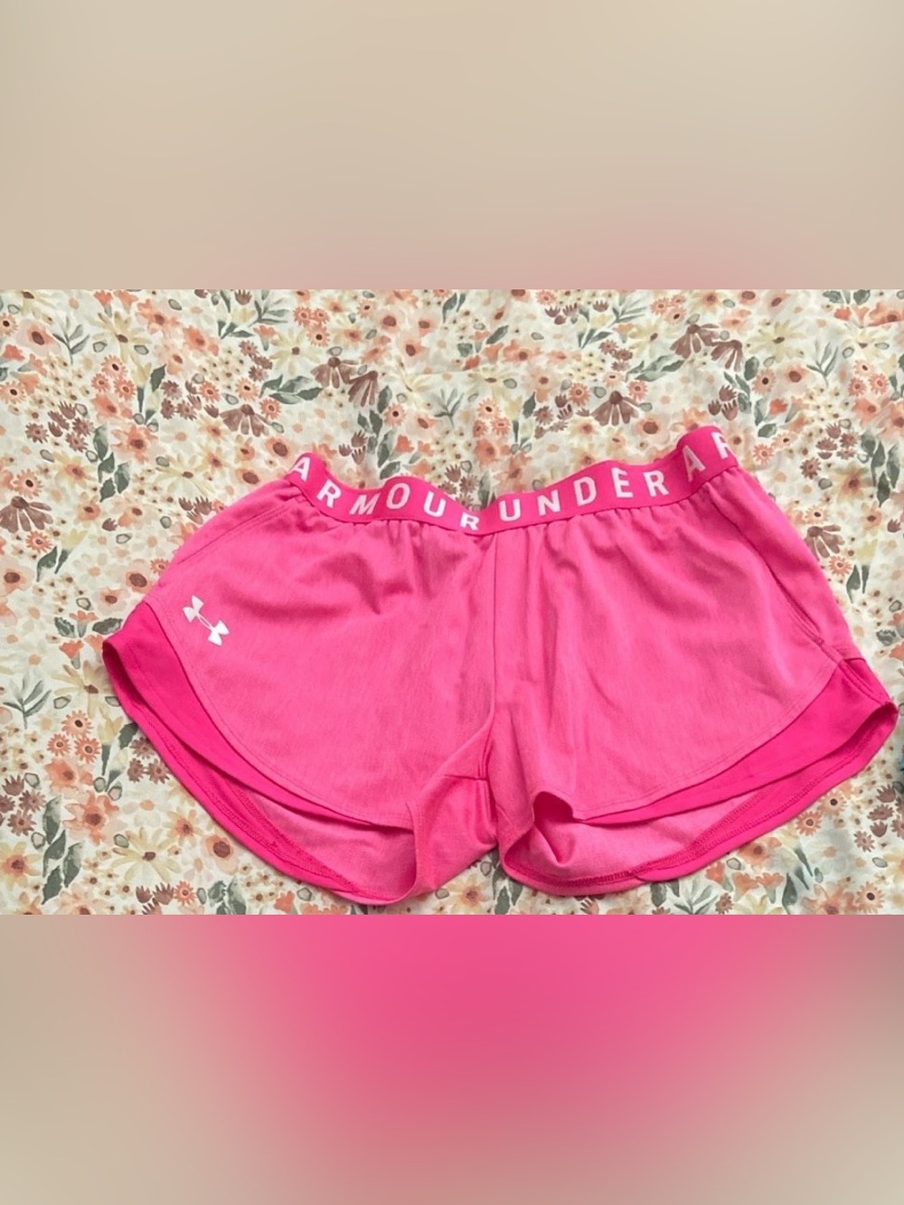 Under Armour Women's Bright Pink Athletic Shorts